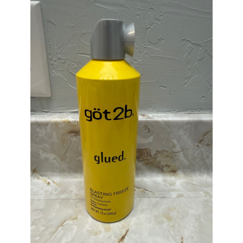 Got2b Glued Blasting Freeze Spray 12oz Yellow Aerosol Hairspray Extreme Hold